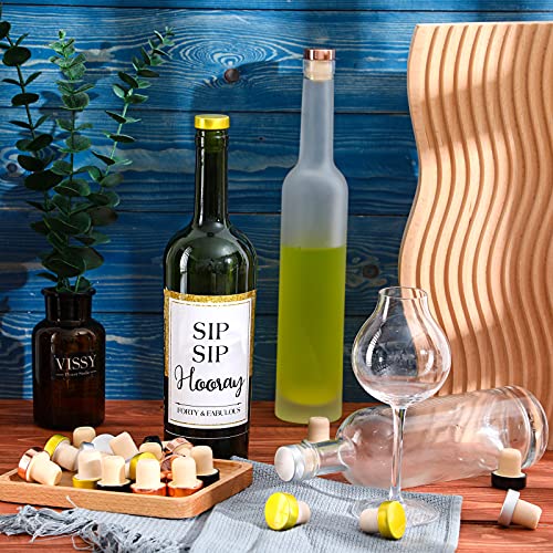 T-Shaped Stopper Cork Wine Stopper Bottle Stoppers Reusable Wine Bottle Stopper Sealing Plug Bottle Cap For Wine Beer Bottles Diy Craft (Black, Silver, Gold, Rose Gold,24 Pieces) #TOP4