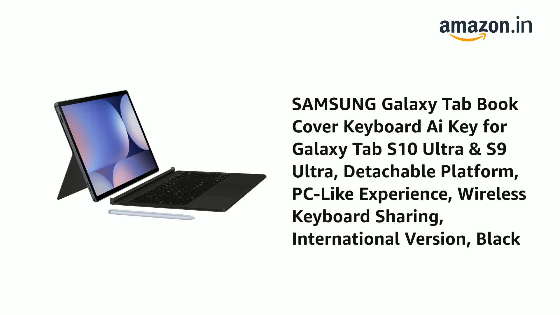 Samsung Galaxy Tab Book Cover Keyboard Ai Key for Galaxy Tab S10