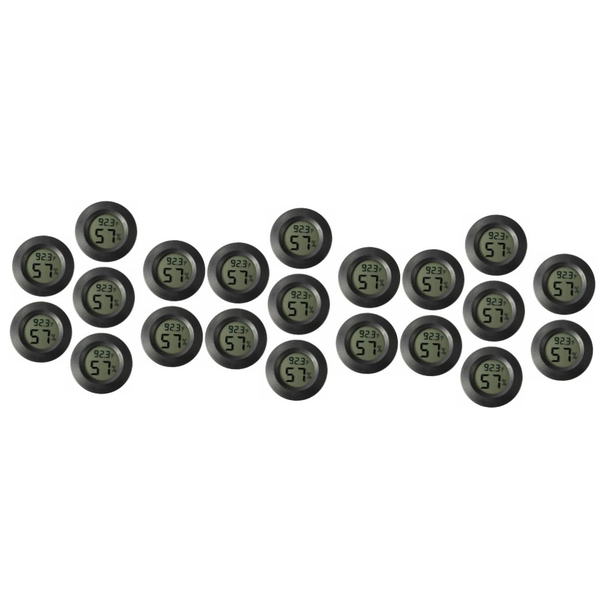 BESPORTBLE 21pezzi Igrometro Digitale Mini per Rettili Termometro e Misuratore di umidità per Terrario da Display e Compatto per Ambienti Domestici e Allevamenti di Animali