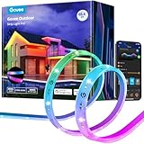 Govee Outdoor LED Strip Lights RGBIC with Warm and Cold White, 65.6ft 2.4G WiFi Smart Outdoor Lights, IP65 Waterproof, Work with Alexa and Google Assistant, App Control, for Porch, Patio, Eave, Party