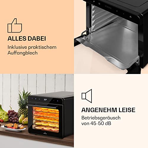 Klarstein Dörrautomat, Dörrgerät für Gemüse, Obst, Nüsse und Fleisch Trocknen, Food Dehydrator mit 6 Metallgitter, Dörrautomat Edelstahl, Dörrautomaten mit 24H Timer-Funktion, Touch-Display, 700 Watt – Bild 7