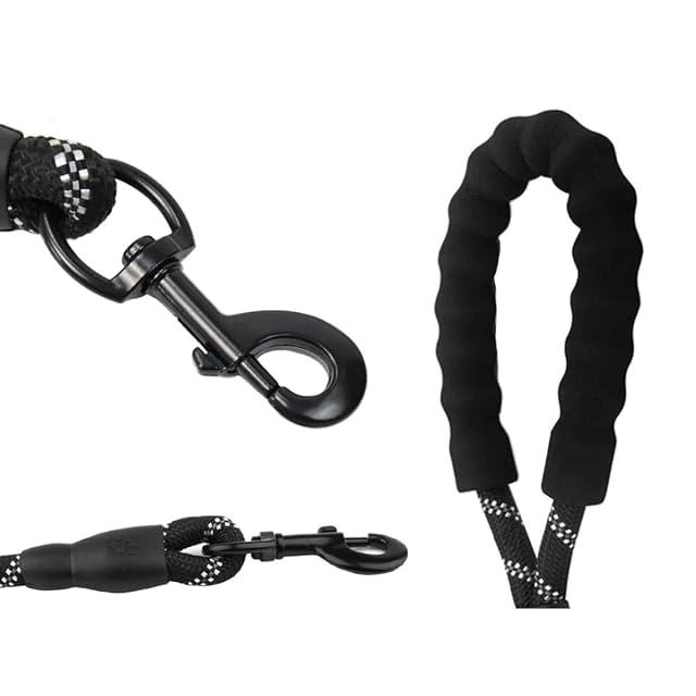 Foto 3 de 8 de PARENCE.- Correa para Perros 120 cm Negra - Cuerda Estable con asa Acolchada de Confort