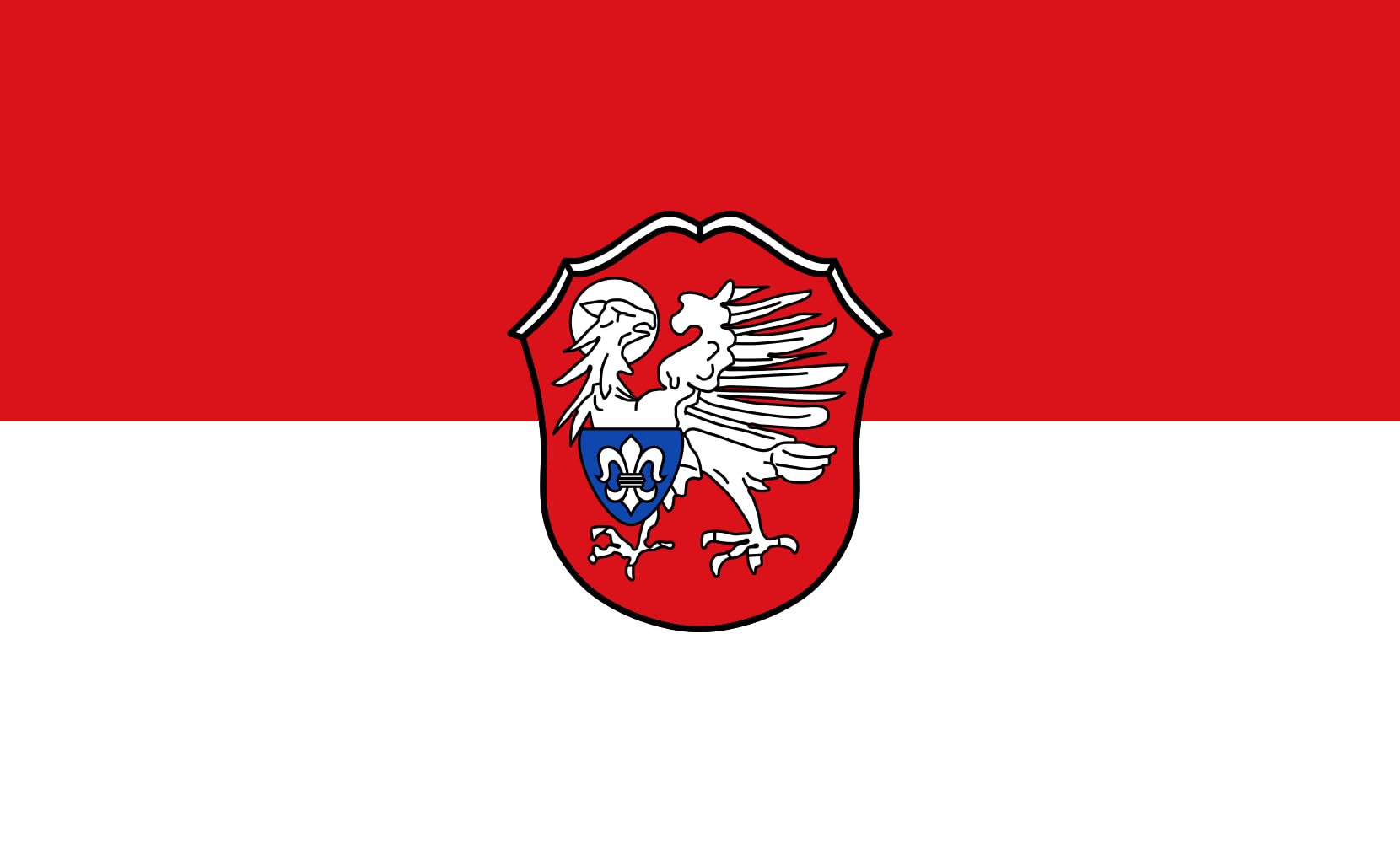 Drapeau Eisingen 90x150cm pour pavoiser votre jardin et mât de mairie