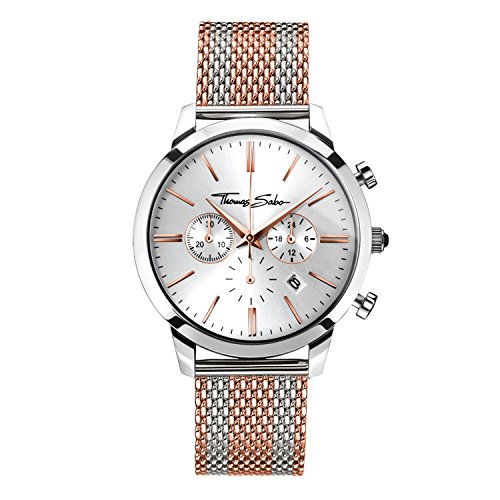 Thomas Sabo montre homme WA0285 élégance quartz acier noir 42mm