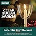 Concordia Supply Clear Shield Candle Drip Protectors - (Pack of 50) Wax Catcher for Candlesticks, Convenient for Church Vigils, Memorials, Congregational, & Christmas Eve Candles