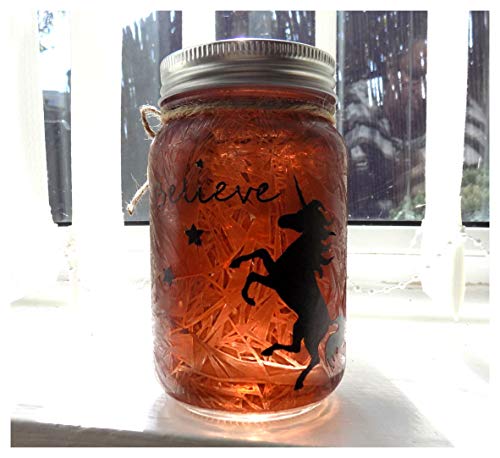Gregory Crafts & Gifts Unicorn Firefly Mason Jar