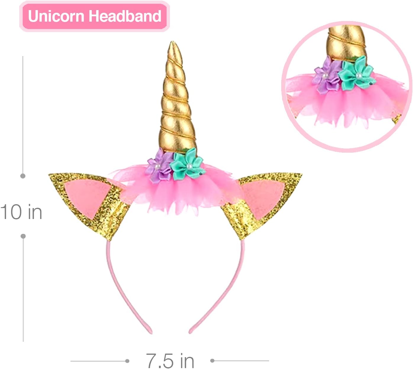 Tutu and Sian Unicorn Birthday Outfit for Girls - Shirt, Tutu Skirt Dress, Birthday Girl Crown, Hair Bow & Satin Sash (Unicorn 4Y, 4-5 Years) - Image 4