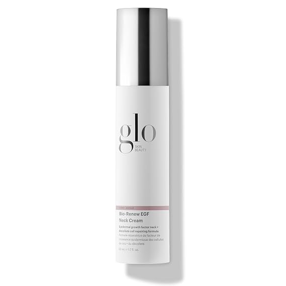 Glo Skin Beauty Bio-Renew EGF Neck Cream - Epidermal Growth Factor Neck + Decollete Cell Repairing Formula, Reduce the Appearance of Wrinkles, Fine Lines Crepey & Sagging Skin