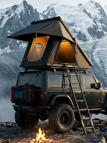 Car Rooftop Tent for Camping with Hardshell, Pop up Roof Top...