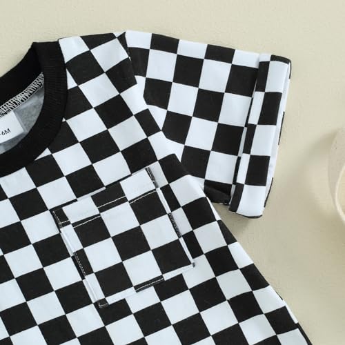 MA&BABY Checkerboard T-Shirt Shorts Set