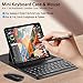 voppton for Samsung Galaxy Z Fold 7 6 5 Keyboard and Mouse, Portable Mini 7.9 inch Bluetooth Keyboard with Leather Stand Case and Pen, 4 in 1 Travel Set for Z Trifold Fold7 Accessories,Black