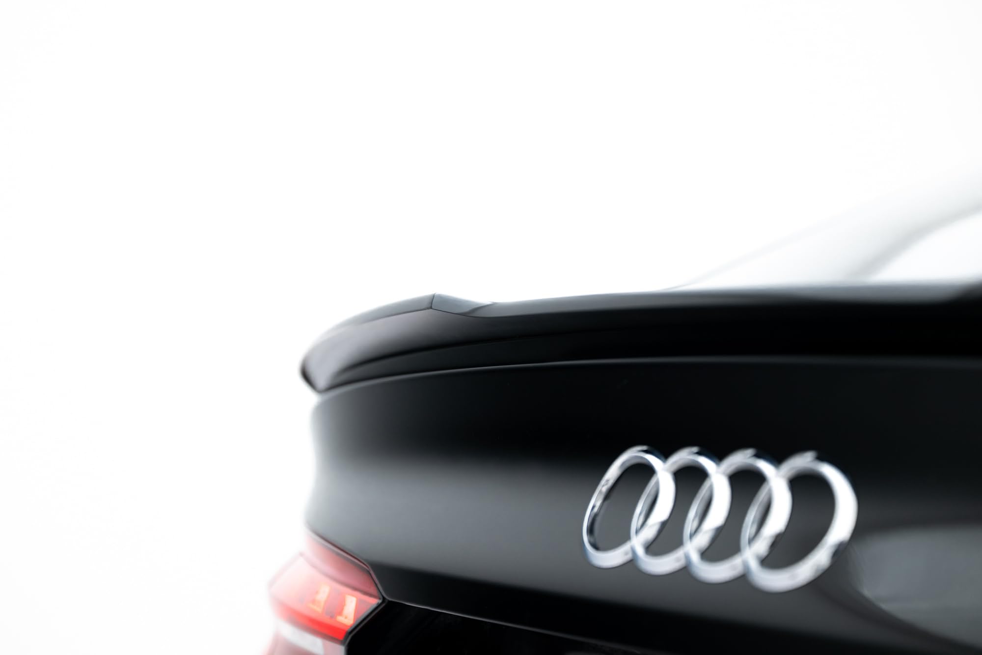 Maxton Design Spoiler Flügelverlängerung Glanz Schwarz ABS kompatibel mit Audi A5 S-Line F5 Sportback (2016-)