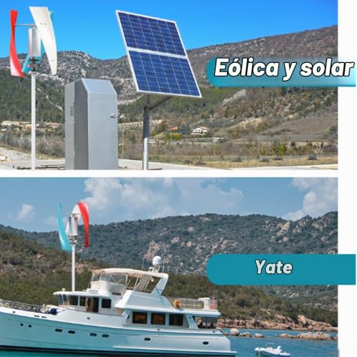 Miniatura 6 de Aisinilalao 220v Generador De Turbinas Eólicas Verticales 8000w 12v 24v 48v 3 Fase Con 3 Cuchillas Sin Ruido Turbina Eólica Portátil Para Proyectos De Inicio O Luz Callejera,12v
