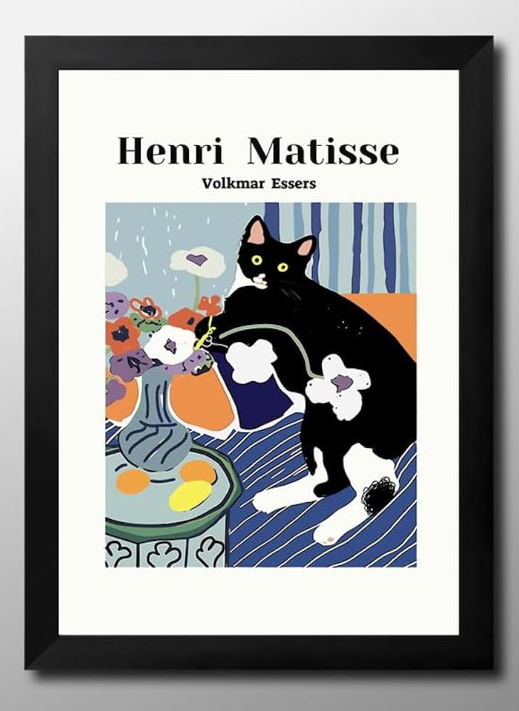 Amazon.co.jp: アンリ マティス マチス 猫 ネコ ハチワレ A3