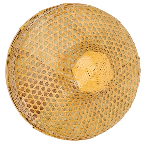 Ciieeo Sombrero Pescador de Bambú Unisex, Sombrero Protección Solar para Jardín y Playa, Diseño y Transpirable 36,5 CM X 14 CM