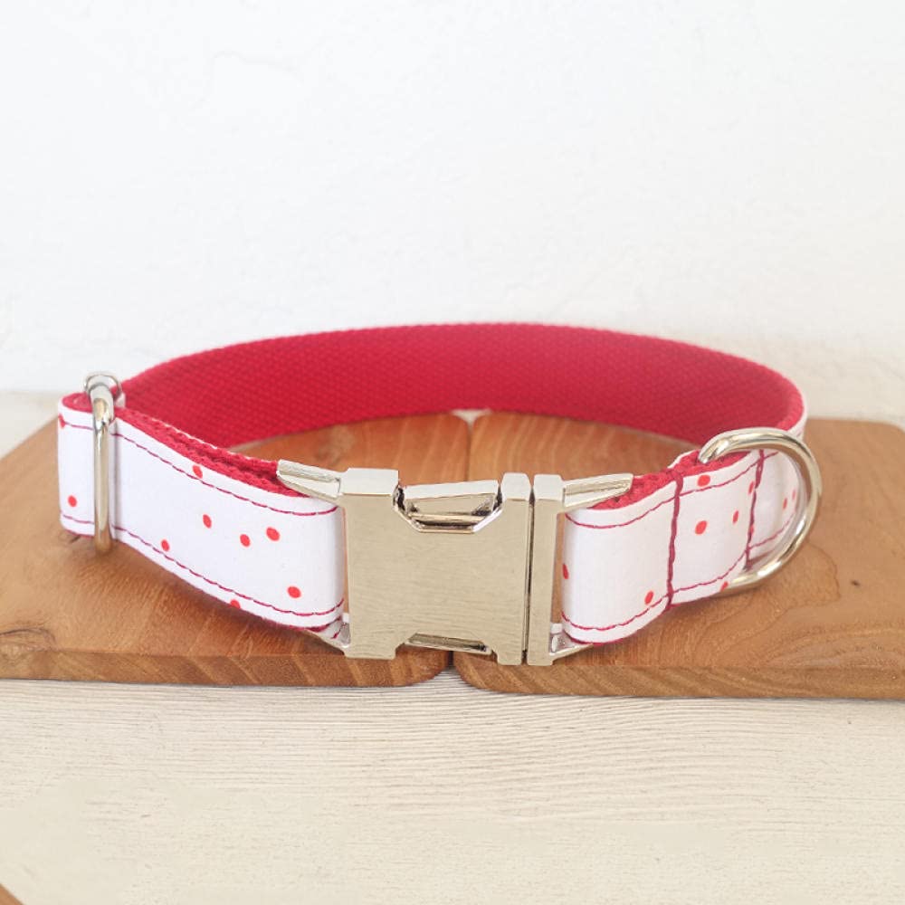 Collare per Cane Collare per Cane con Nome identificativo inciso in Nylon Resistente Personalizzato Regolabile con Collare_inciso_L