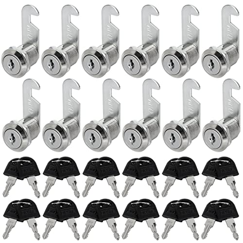 VIDETOL 10 Pack Security Cam Lock, 30mm Cabinet Locks with 20 Keys, Each Key is Different