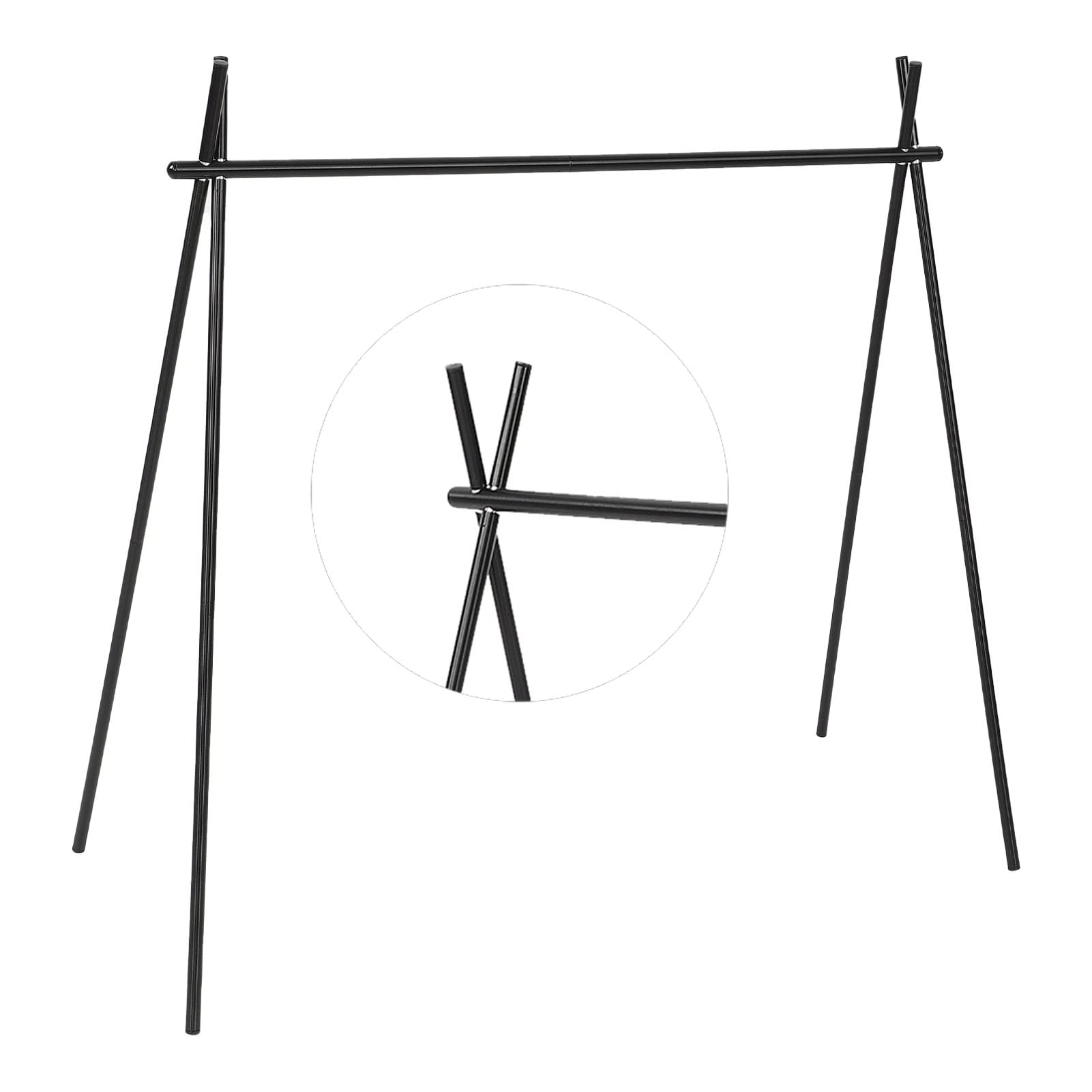 Étagère Suspendue Pliable Noire à Structure trépied avec Sac de Rangement pour Le Camping, Les Voyages et Les Pique-niques.