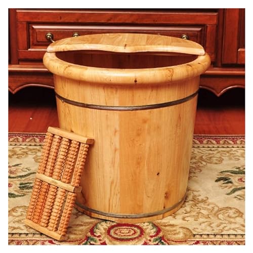 Tina de madera para pies con rodillos masajeadores miniatura 2