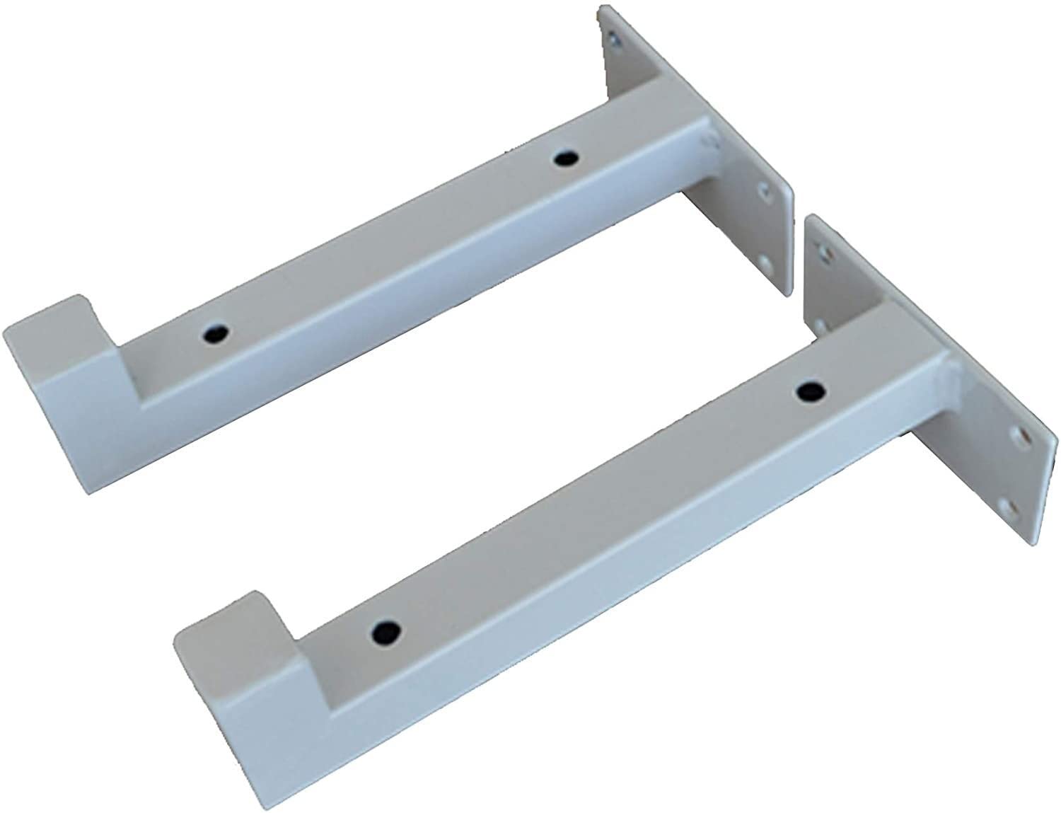 generic Shelf Bracket,Heavy Duty Floating Shelf Brackets,Iron Metal Industrial Shelf Supports,Wall Mounted Concealed Hidden Hardware Brace,for DIY or Custom Wall Shelving,White,2 Pack(40cm) F