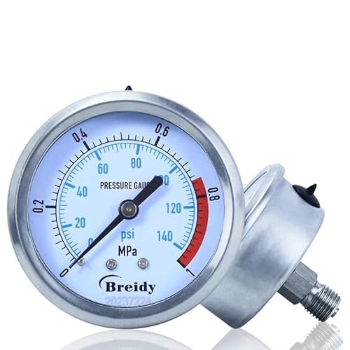Dia 100mm Pressure Gauge 0-60MPa Glycerin Free Air Oil Hydraulic 0-60mpa Anti-vibration Manometer Thread G1/2 G1/4(One half-Axia