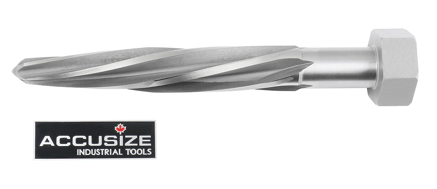 Accusize Tools - Alesatore ponte, codolo esagonale, H.S.S. Alesatori a spirale, alesatori per auto, 13/16 inch
