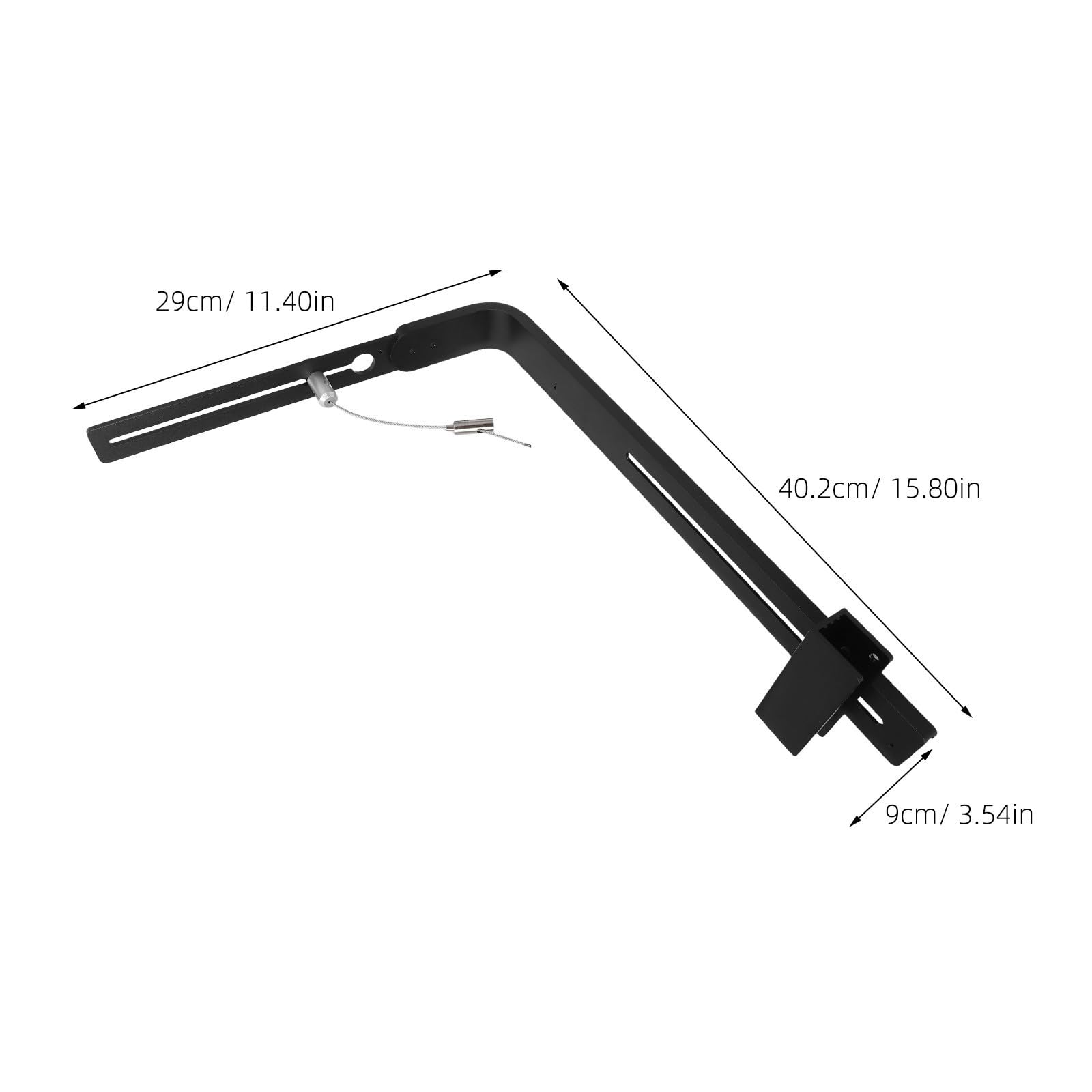 Aquarium Lampenständer Verstellbar aus Aluminiumlegierung Schwarz
