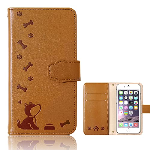 COVERARY air 用 ケース 手帳型 リベロ スマホケース 1個入り ブラウン 全機種対応 犬 いぬ 動物 アニマル 肉球 可愛い かわいい ベルト ベルト付き ポケット ポケット付き カード収納 全面保護 100061170