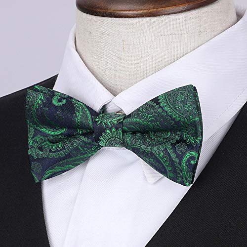 Image of HISDERN Bow Ties for Boys Pre Tied Toddler Bow Tie Adjustable Kids Bowties Clip On Fun Patterned Bowties for Wedding Party
