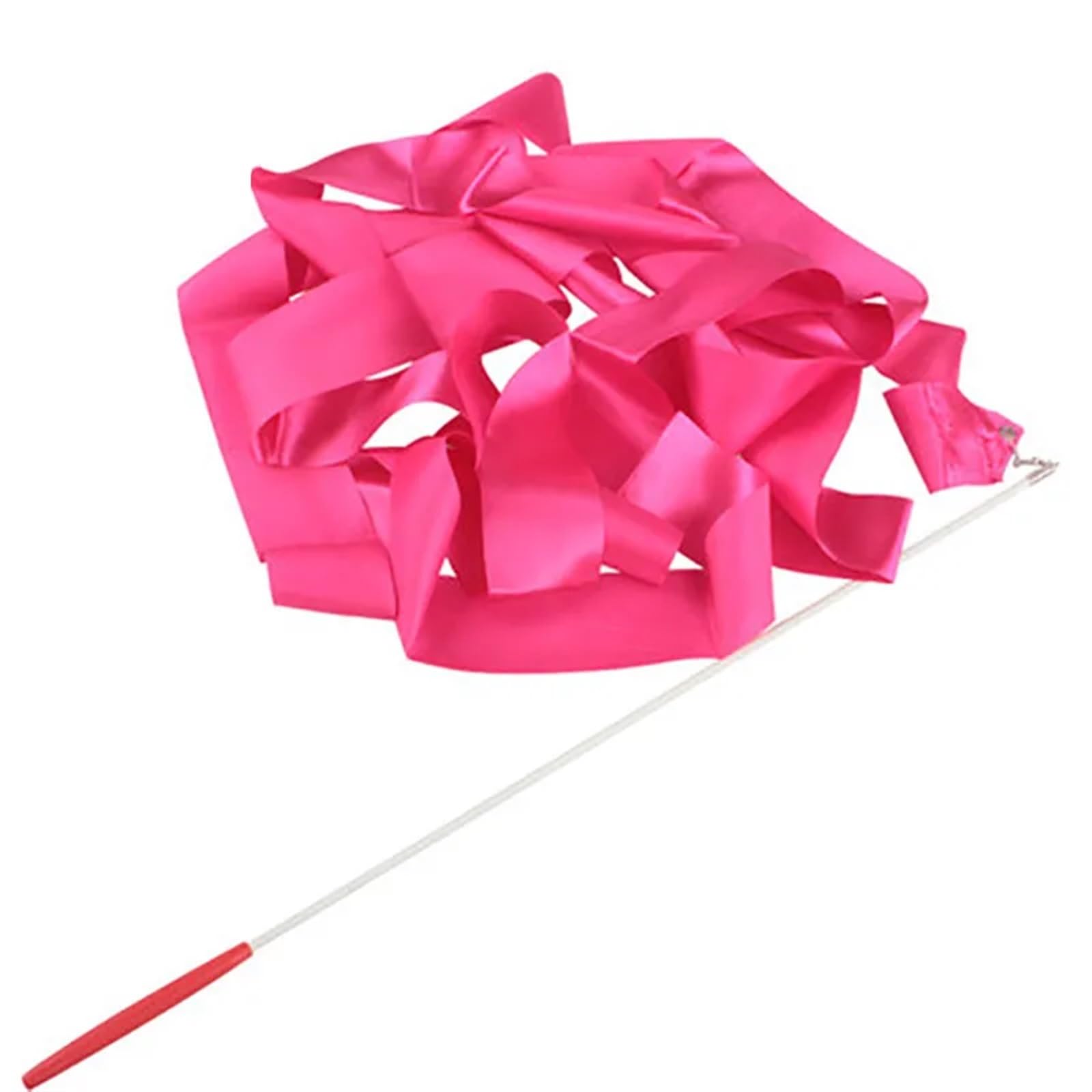 Wstążka do tańca， Kolorowa taśma gimnastyczna 4M Art Ballet Streamer Wirująca taśma gimnastyczna Do treningu na siłowni w łyżwiarstwie figurowym(Red)
