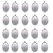 IGOGO 20 PCS Oval Pendant Trays Pendant Blanks Cameo Bezel Cabochon Settings - 30x40 mm Silver Color