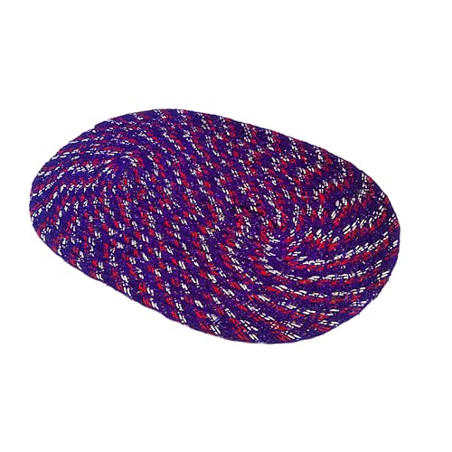 Image of Cotton Doormat for Bedroom, Kitchen, Office | Room Mat |perdan for Home Door |Oval paidan,33x51 cm (Blue)