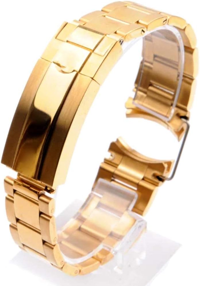 Constant Motion 304L Strap Steel Band 20 21Mm Steel Bracelet For Most Luxury Brand Watch-Gold 20mm