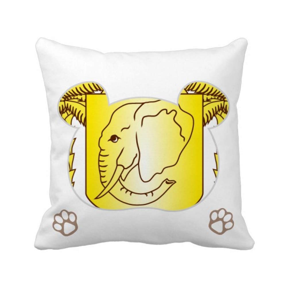 Coussin Côte d'Ivoire housse carrée avec armoiries pour décorer le salon