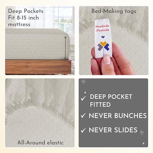 image for California Design Den Deep Pocket Twin Sheets Set - 400 Thread Count S