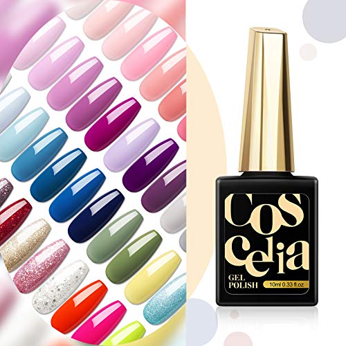 Coscelia 20pc UV Gellack Set *WähleSie 20 Farben* UV Nagellack Farbgel Starter Set 10ml Gel Nägel Maniküre Set UV Gel…