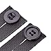 Johnson & Smith Elastic Pants Waist Extenders (6 Pack), Adjustable Waistband Expanders for Men and Women, Jeans Pants Button Extender Set (Black)