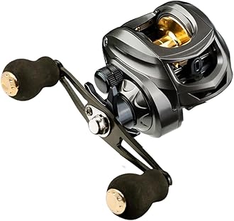 Rooblinos New AK Baitcasting Fishing Reel Lightweight Aluminum Spool Fishing Reel 17.6Lbs Drag Magnetic Braking System 7.2:1 High-Speed Gear Ratio Saltwater Freshwater Baitcaster Reel