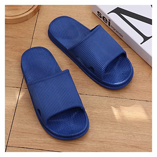 Bathroom Shoes Home Slippers Japanese Slippers Men and Women Bathroom Sandals Simple Home Shoes Couple Indoor Shoes Outdoor Slippers Shower Slipper(Deep Blue,38-39)