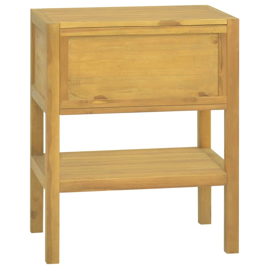 vidaXL Armario de Baño Unidad Interior Tocador Almacenamiento Mueble Ducha Aparador Estantería Organizador en Familia Madera Maciza de Teca