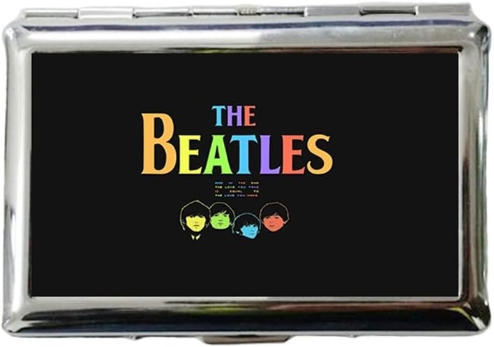 Turekk Custom THE BEATLES Slim Cool Stainless Steel Crush Proof Cigarette Case Pocket Box Holder