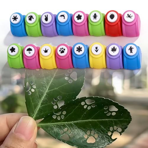 16 punzonatrici di carta, mini fustellatrici per bambini, fustellatrici per