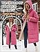 Wiepux Puffer Jacket Womens Black Coat Chaquetas de Invierno Abrigos de Mujer Oversized Ladies Down Jacket,Rose Red,M