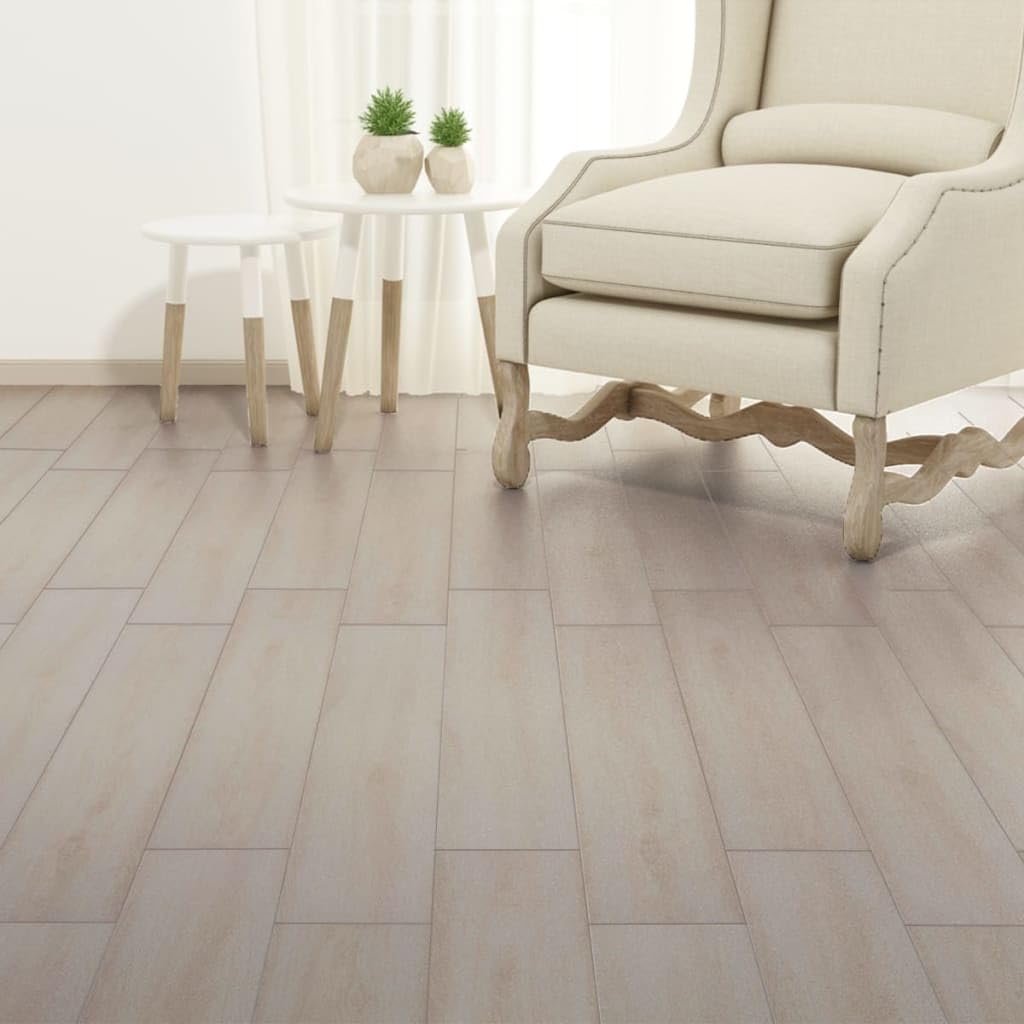 Hardware, materiali da costruzione, pavimenti e moquette per la casa, in PVC, autoadesivo, 5,02 m², 2 mm, rovere classico bianco