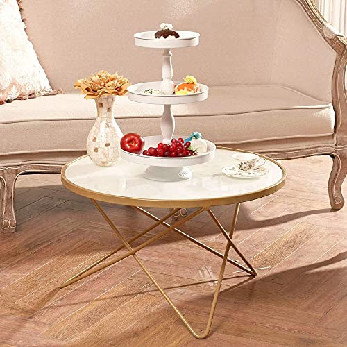 Donosura 3 Tier Cupcake Stand Holder - White Cupcake Stand Serving Tray For 50 Cupcakes, Farmhouse Rustic Metal Tiered Tray Round Dessert Stand For Birthday Wedding Party #TOP2