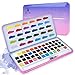 2 Pack of MeiLiang Watercolor Paint Set 84 Vivid Colors Includes12 Metallic Glitter Solid Colors in Pocket Box with Metal Ring and Watercolor Brush, Art Gift