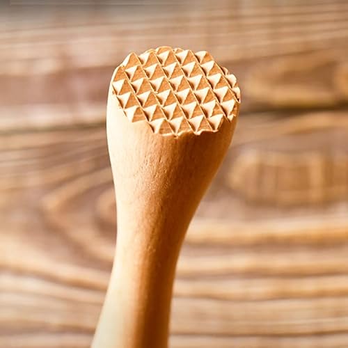 Wooden Muddler For Cocktails 10 Inch, Home And Bar Muddler For Mojitos, Fruit Drinks, Sturdy Wood, Professional Bar Tool #TOP1