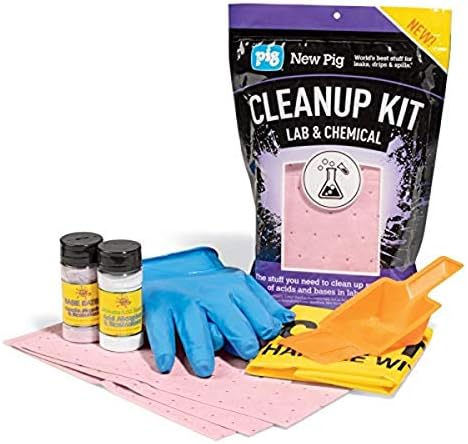 PIG Chemical Cleanup Kit - for Small Laboratory Spills - 9.25" L x 4" W x 13" H - PM50002