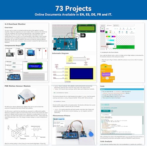 SunFounder Project The Most Complete Electronics Starter Kit Compatible with Arduino Mega 2560 R3 Mega328 Nano, 73 Tutorials Included - Image 4