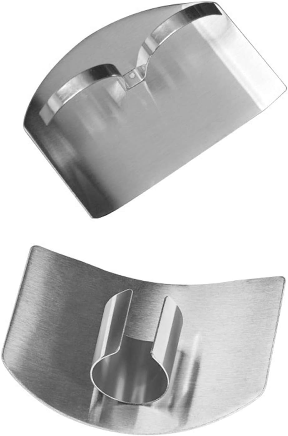 2個 指ガード フィンガーカバー 保護シールド みじん切りステンレス フィンガーガード 指保護 ステンレスナイフカッティングプロテクター 包丁 補助 大変便利 安全に包丁を使える お手入れ楽々衛生的 錆に強い Faz Co Zm